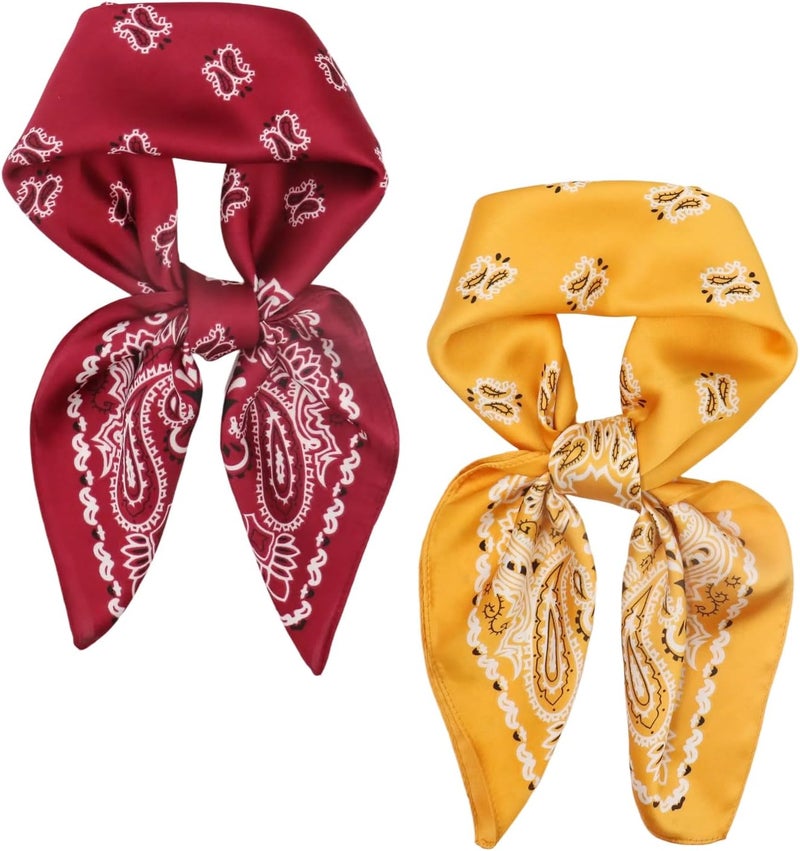 vimate Head Scarf for Women Hair 27'' Square Satin Silk Feeling Bnadana Neck Scarf Handbag Accessories Etc - Image 1